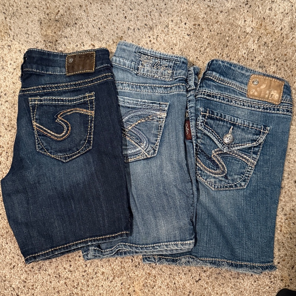 Silver Jeans Women's Denim Shorts - Dark Wash, Medium Wash, Light Wash